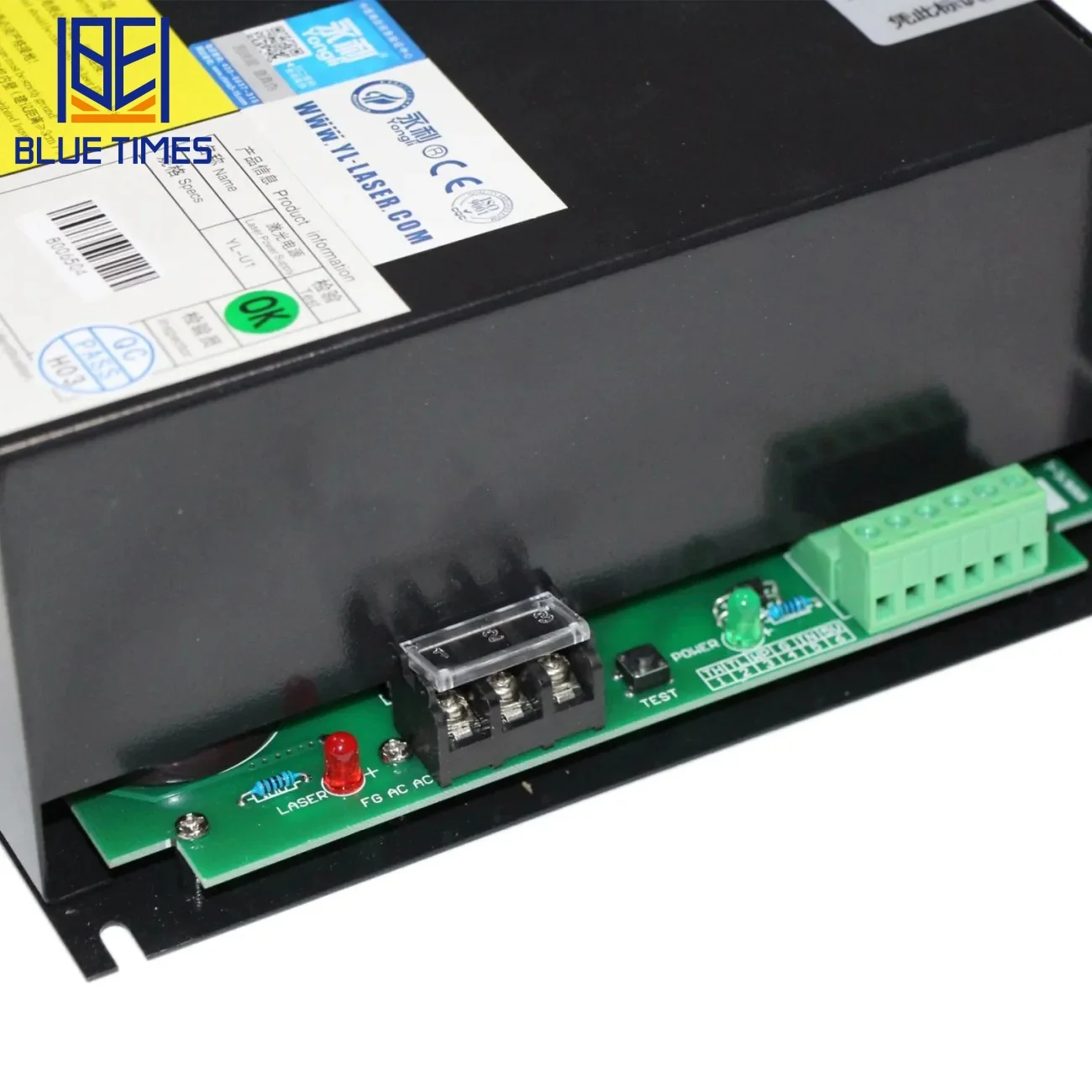 Bluetimes CO2-Laser-Netzteil für 90–130 W YongLi-Laserröhre, Ausgangsspannung 35 kV, maximaler Strom 28 mA, Größe 270 x 180 x 80 mm