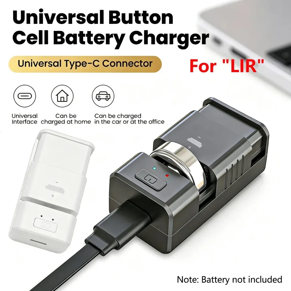 KEBIDUMEI Type-C Coin Cell Li-ion Rechargeable Battery Charger For LIR2032 2477 2450 Button Lithium-ion Battery Charging