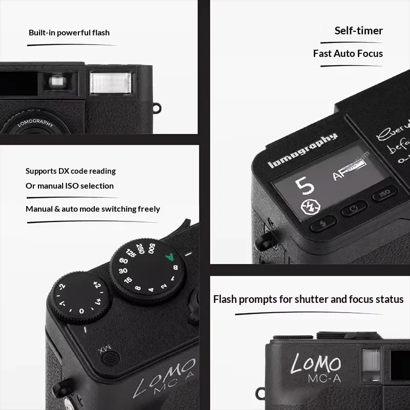 2026 for Lomo MC-A 135 Fully Automatic Point and Shoot Film Camera Metal Body Fast Autofocus Built in Powerful Flash