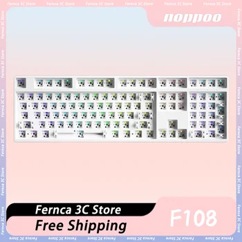 Noppoo F108 기계식 키보드 키트, 3 가지 모드 게임용 키보드, 108 키, RGB 핫 스왑, 맞춤형 PC 게이머 액세서리, 사무실 선물