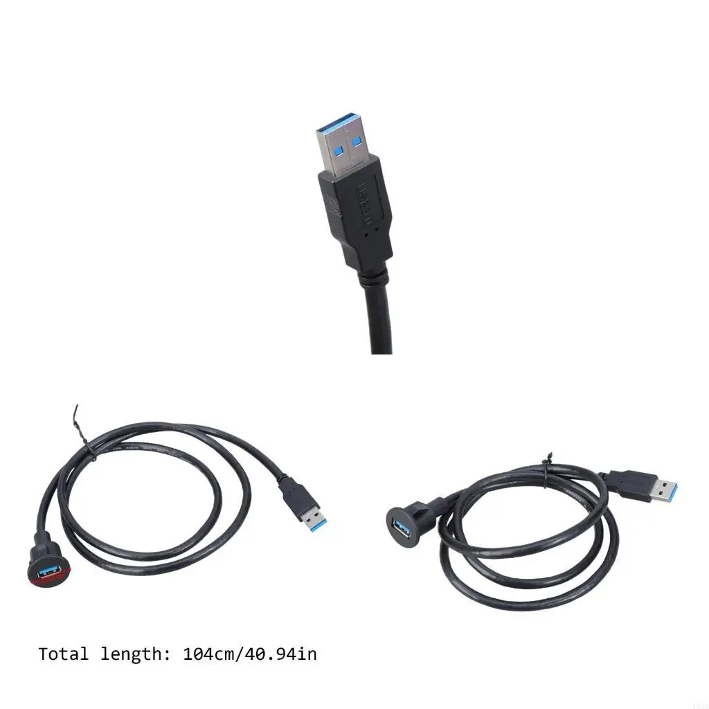 193A Dashboard USB3.0 Extension Cord Plastic Construction Fast Speed Device Charging