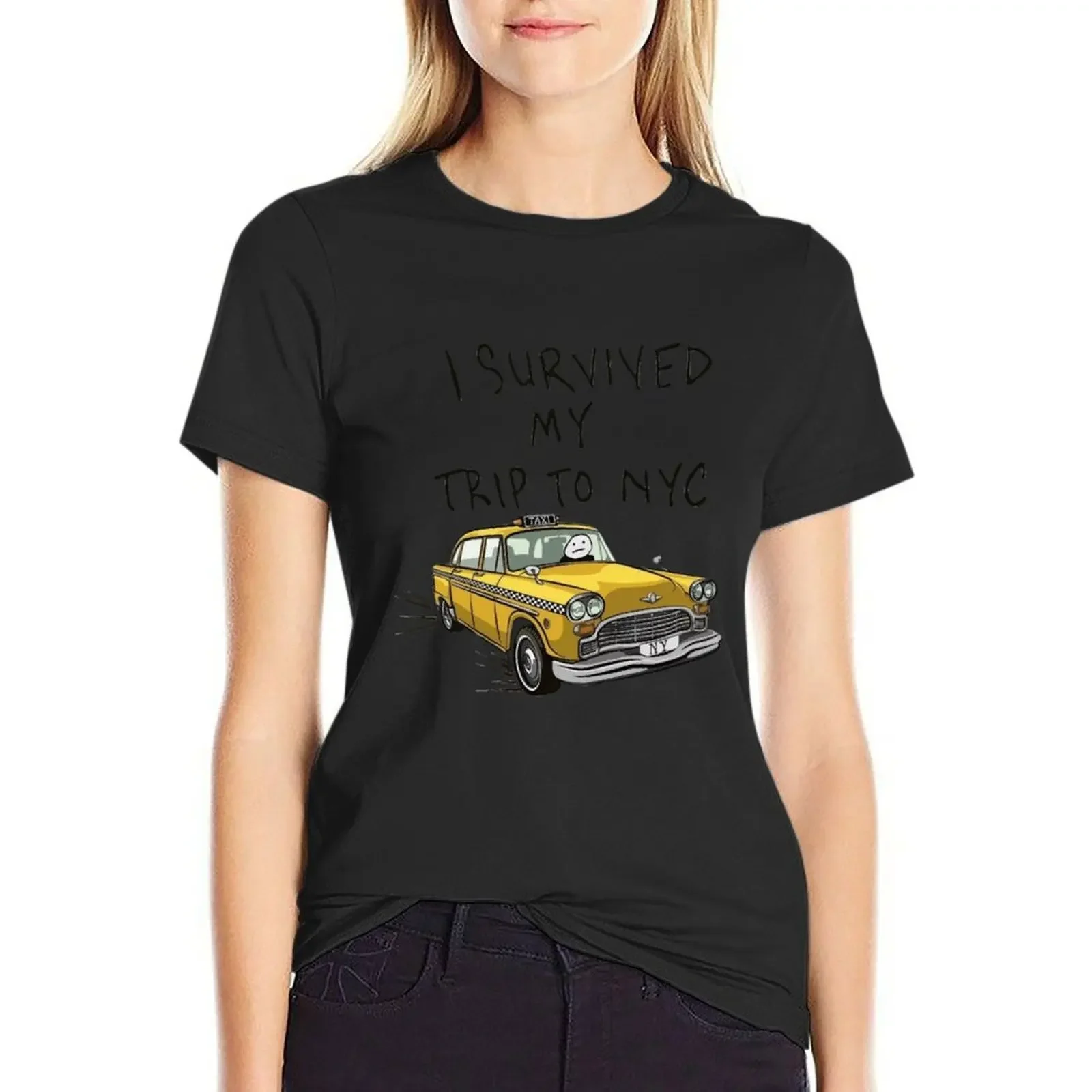 

I Survived My Trip to NYC T-Shirt cute clothes customs design your own Blouse customizeds plain t shirts for Women