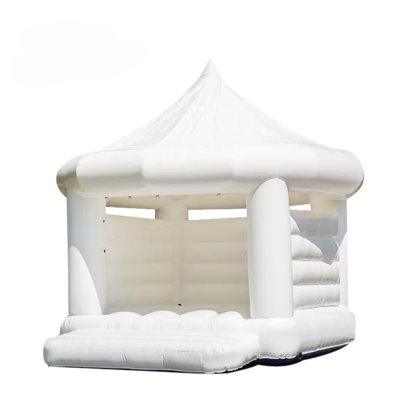 FOR  5*4*5M/Customized Commercial Adults Kids Inflatable White Wedding Bouncy Inflatable Castle/ Bounce House For Sale