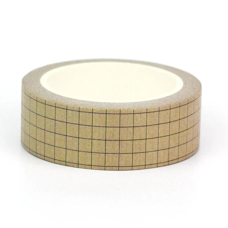 1pc. 10m Dekor Vintage Kraft braun Gitter Washi Tape für Tagebuch Geschenk verpackung Klebeband Klebeband niedlichen Journal Briefpapier