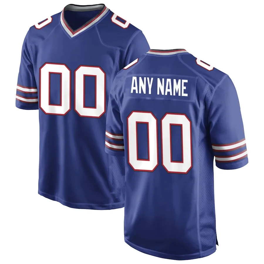 Maillot cousu Buffalo personnalisé, maillot de jeu américain, maillot de football personnalisé, n'importe quel nom et numéro, toutes les S-3XL de taille US