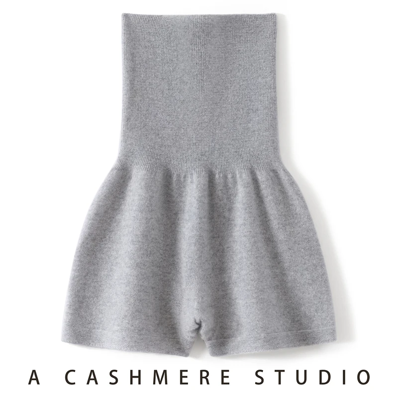 Class A Women's High-Waisted Cashmere Shapewear Pants Knitted Shorts Pure Luxury Comfortable Fit Ladies Winter Warm Innerwear