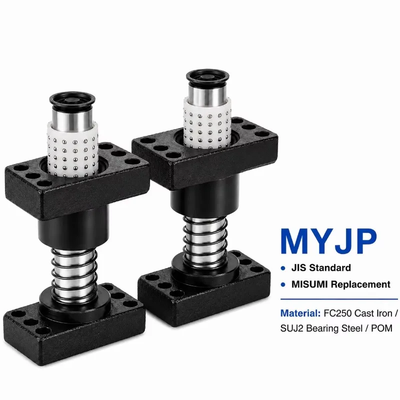 MYJP High-Rigidity FC250 Cast Iron & POM Resin Ball Bushings, Wear-Resistant MISUMI Compatible for Automotive Stamping