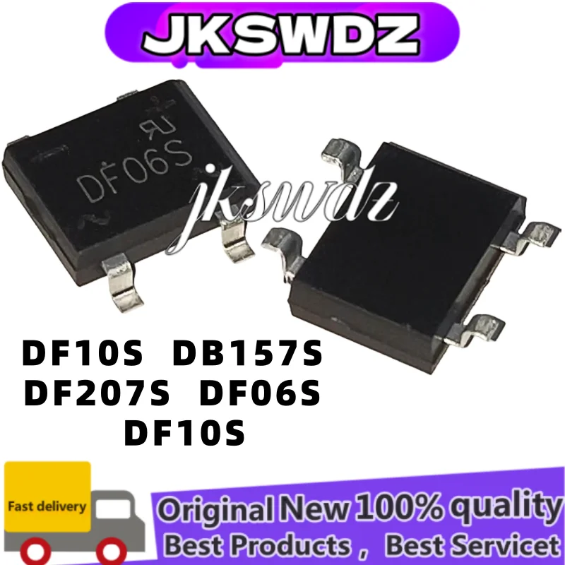

10-50Uds 100% NEW DB107S DB157S DB207S DF06S DF10S DB107 DB207 DB157 DF06 DF10 SOP SMD rectificador genuino