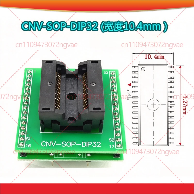 For CNV-SOP-DIP32 SOP32 To DIP32 Programming Socket, IC Test Adapter Burn-in Socket Tool Parts