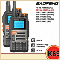1/2PCS Baofeng BF-K69 Walkie Talkie Camo Multi Band VHF UHF Wireless Copy Frequency AM FM Type-C Long Range Ham Two Way Radio K6