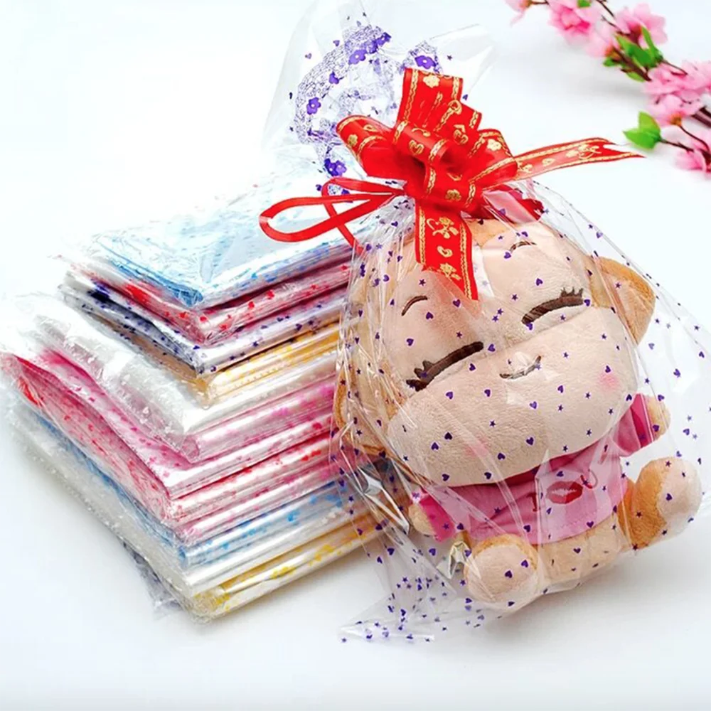 7 Sizes 100pcs/lot Large OPP Bag Doll Toy Transparent Gift Bag Supermarket Promotional Packaging Bags Flower Fruit Wrapping