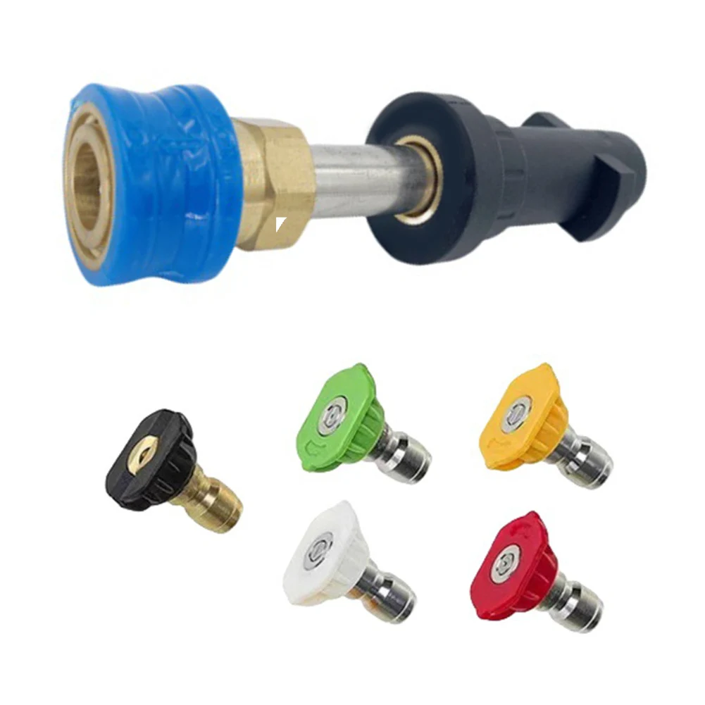 

Адаптер для распылителя для чистки, адаптер для распылителя высокого давления, быстроразъемное соединение 1/4 дюйма для насадок Karcher K 5,