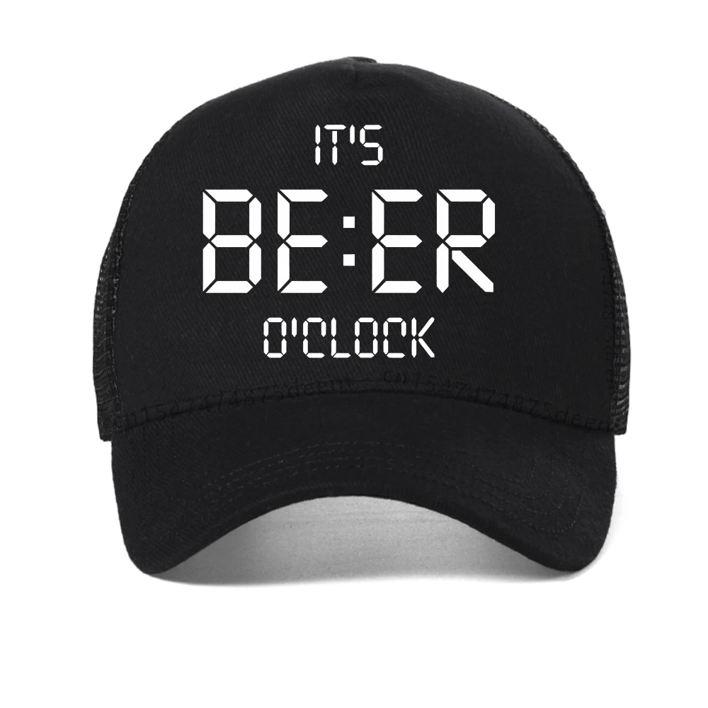 

It's Beer O'clock pritn baseball cap Summer man women Adjustable Mesh breathable Trucker hats Fashion Harajuku snapback hat