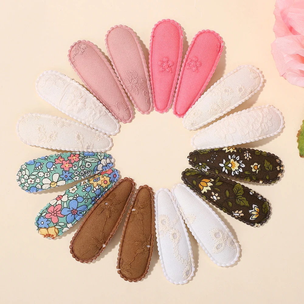 

30Pcs Hair BB Clips for Girls Random Color Alloy Hairpins with Flower Printing Headdress
