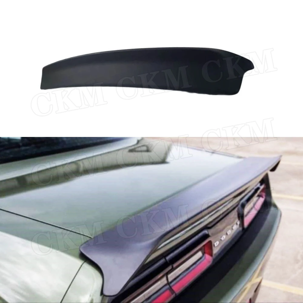

CKMUUER Carbon Fiber Material Rear Boot Spoiler ABS Unpainted Lip Wings For Dodge Challenger SPT 2015 2016 2017 2018 Body Kits