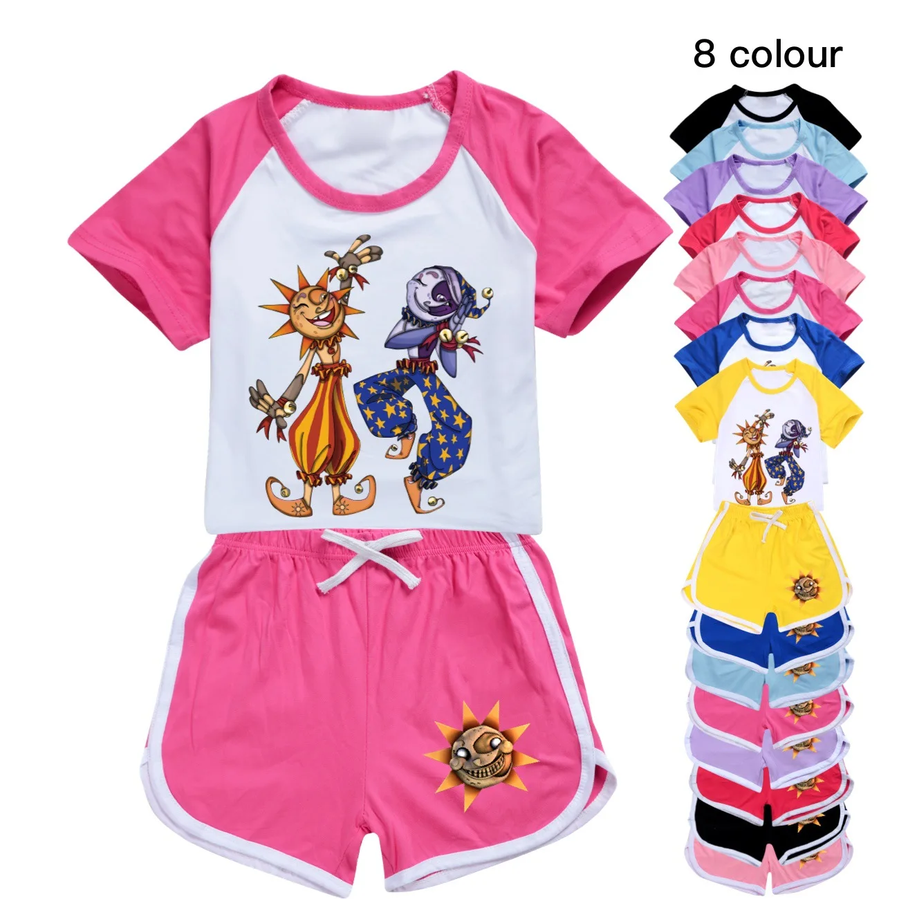 

Children's Clothes T Shirt Cartoon Sundrop Moondrop Outfits Baby Girls Boys T-Shirts+Shorts 2pcs Sets Kids Clothing pajamas Suit