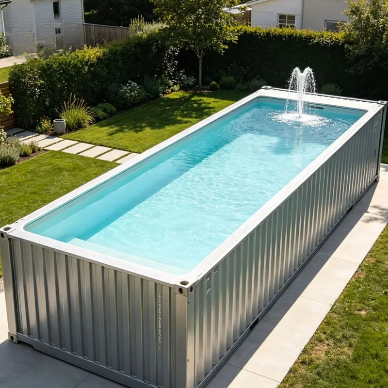 Container Pool Outdoor Swimming Pool Luxury Modular Structure for Backyard Resort Villa and Leisure Areas