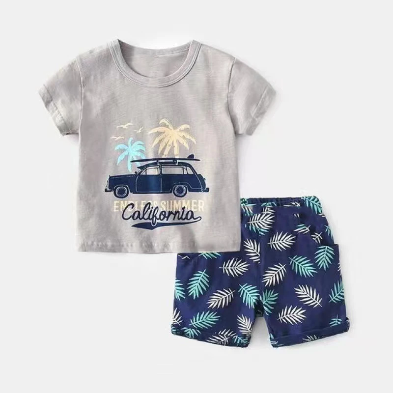 Brand Design 2024 estate nuovi vestiti per bambini ragazzi tuta bambini Tee + Shorts 2 PC Set Toddler Cartoon Suits Baby Boy Clothes