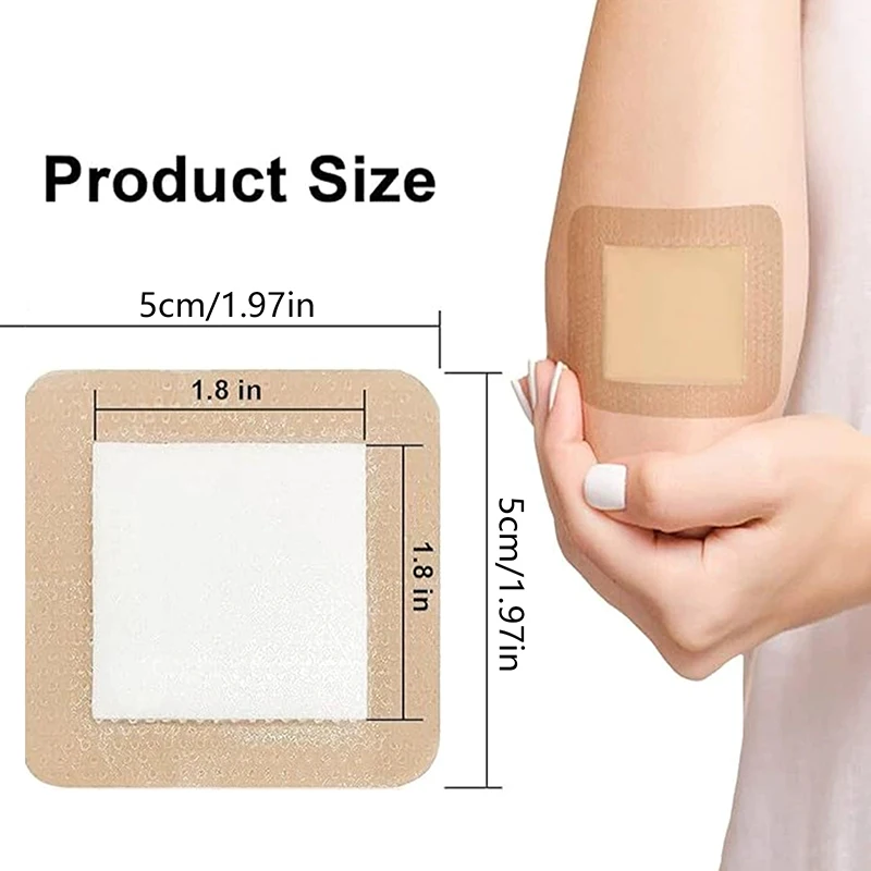 

1Pcs Silicone Foam Pad For Wound Care Silicone Foam Dressing, Waterproof And High Absorbency Wound Bandage,
