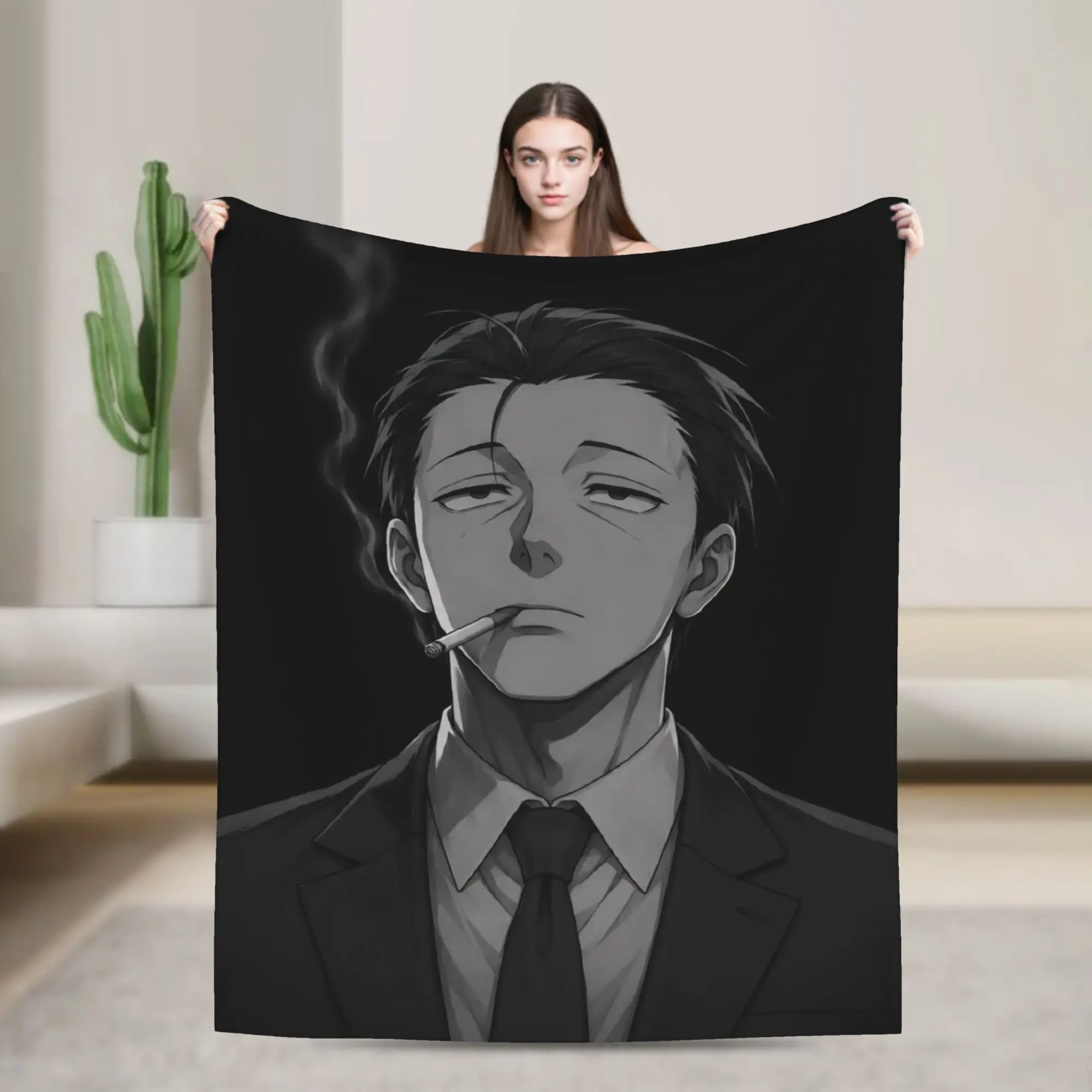 New Smoking Behind the Supermarket with You Blankets Ultra-Soft Fleece  Comfortable Throw Blanket Machine Washable