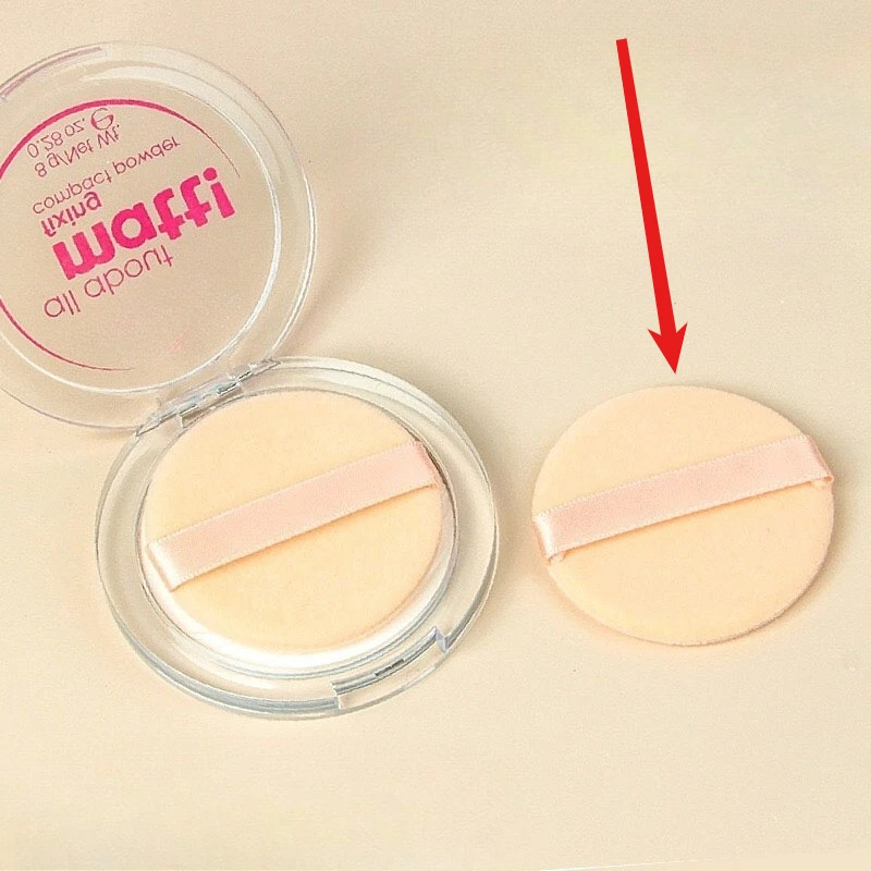 2개입 원형 얼굴 파우더 파운데이션 퍼프 휴대용 부드러운 화장품 퍼프 메이크업 파운데이션 스펀지 전문가용