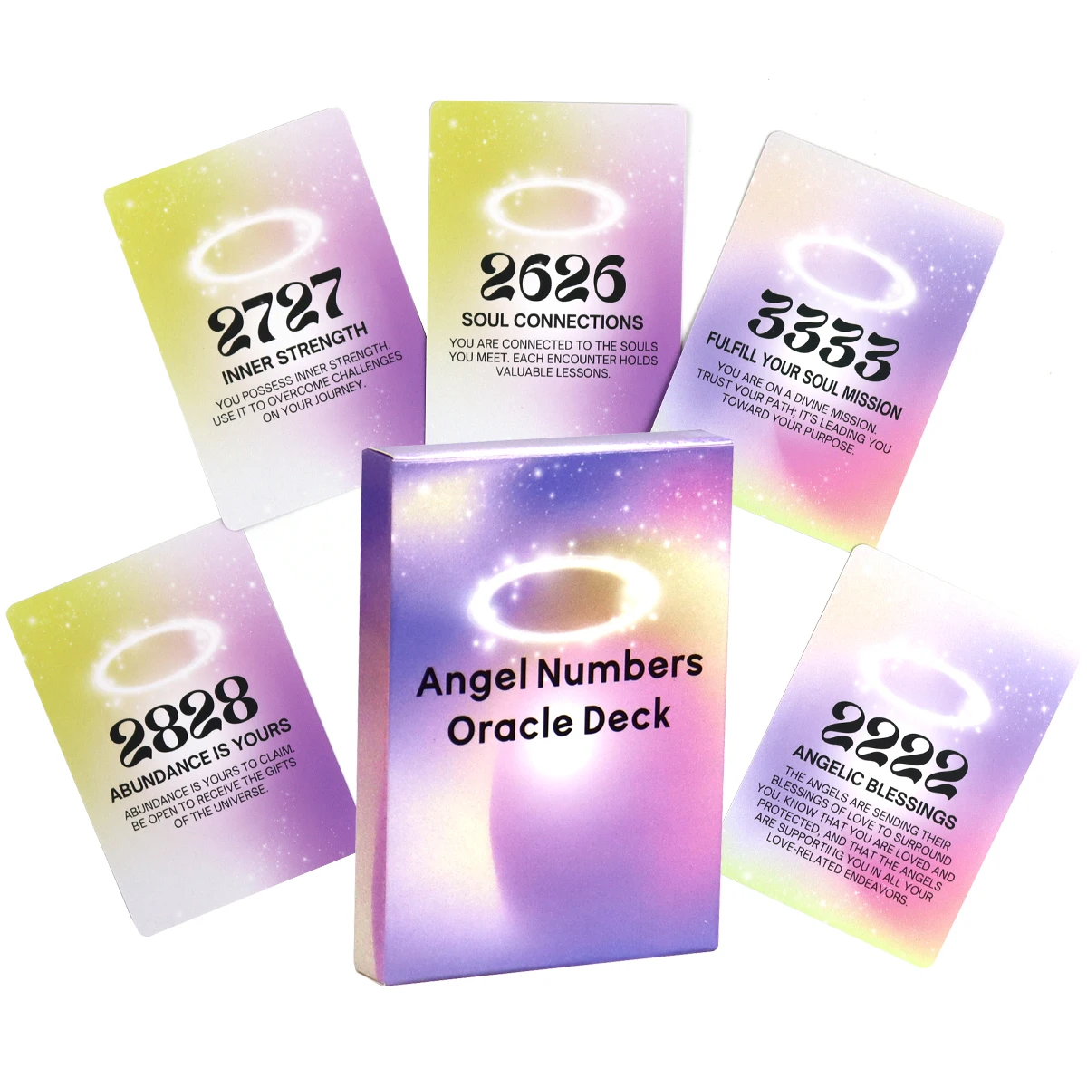 Angel Numbers Oracle Cards For Family Party High Quality Fortune Telling Divination Tarot Cards Deck Game