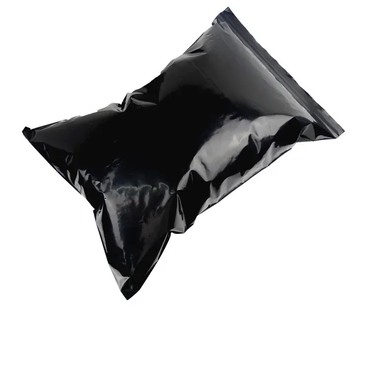 100pcs Black Plastic Ziplock Bag Black Sunproof Zip Packaging Bag PE Plastic Resealable Black Gift Bags