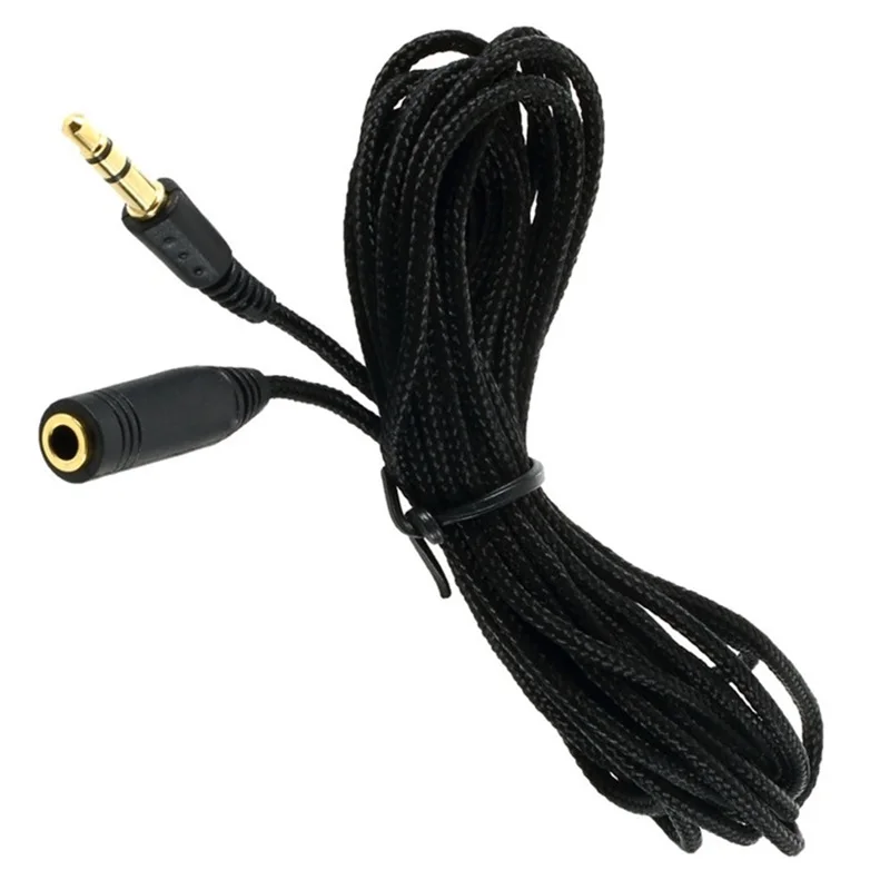 5m 3m Hoofdtelefoon Verlengkabel 3.5mm Jack Vrouwelijk naar Mannelijk Hoofdtelefoon Stereo Audio Verlengkabel Snoer