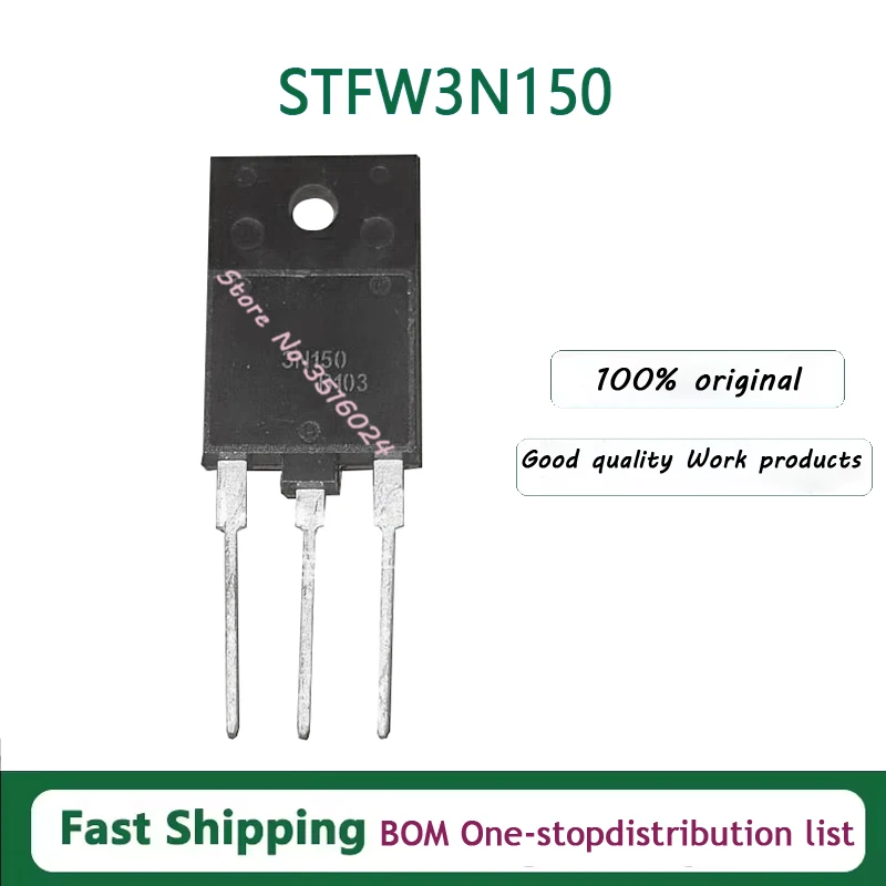 

10 шт./лот 3N150 STFW3N150 TO-3PF 1500 В 2,5 А 100% новый