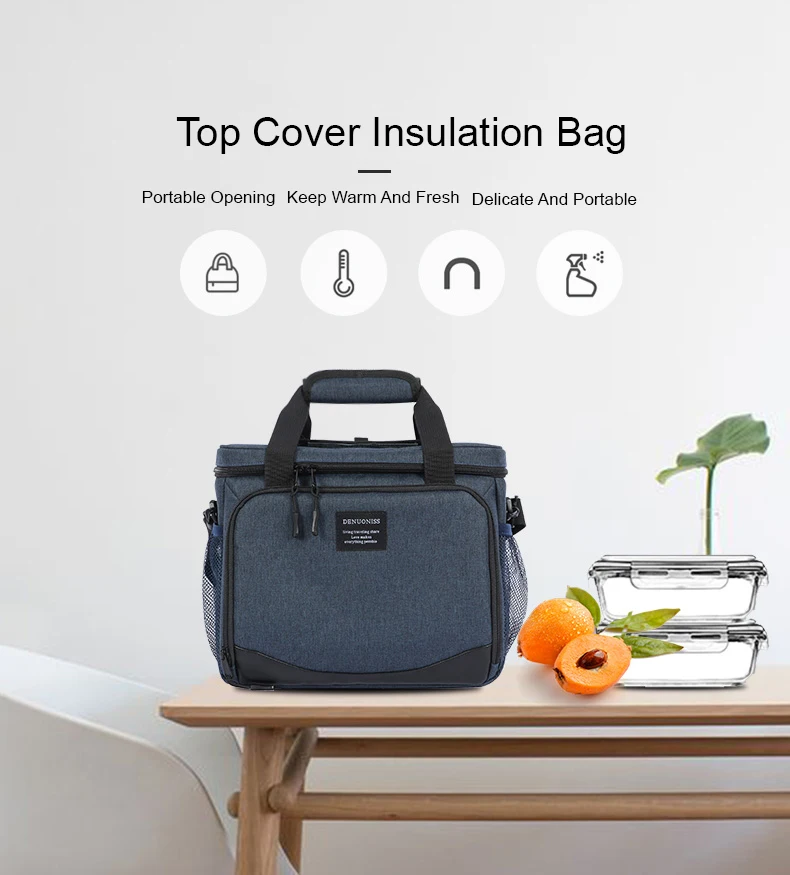 13L Thermische Tasche Mittagessen Box Für Arbeit Picknick Tasche Männer Auto Bolsa Kühlschrank Tragbare Eis Kühler Bier Handtasche Halten Lebensmittel rucksack – Detail 1