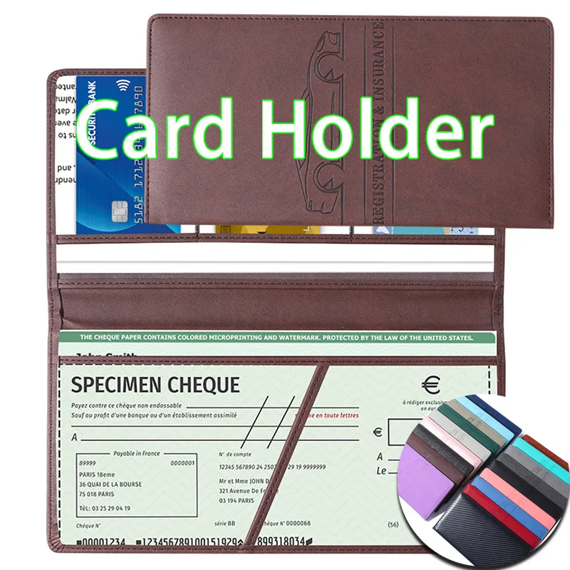 Credit Card Wallet Storage Bag Driving License Car Registration Insurance Holder Storage Bag Leather Credit Card Holder