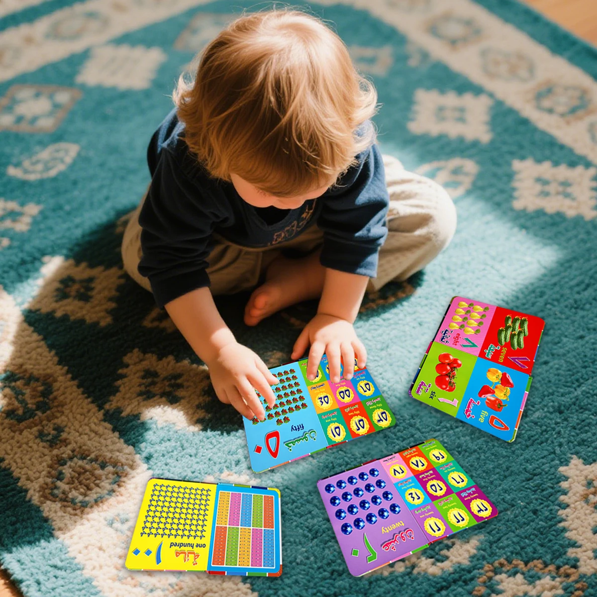 Colorful Multifunctional Learning Flashcards for Kids | Arabic & English Language - Boosting kids book