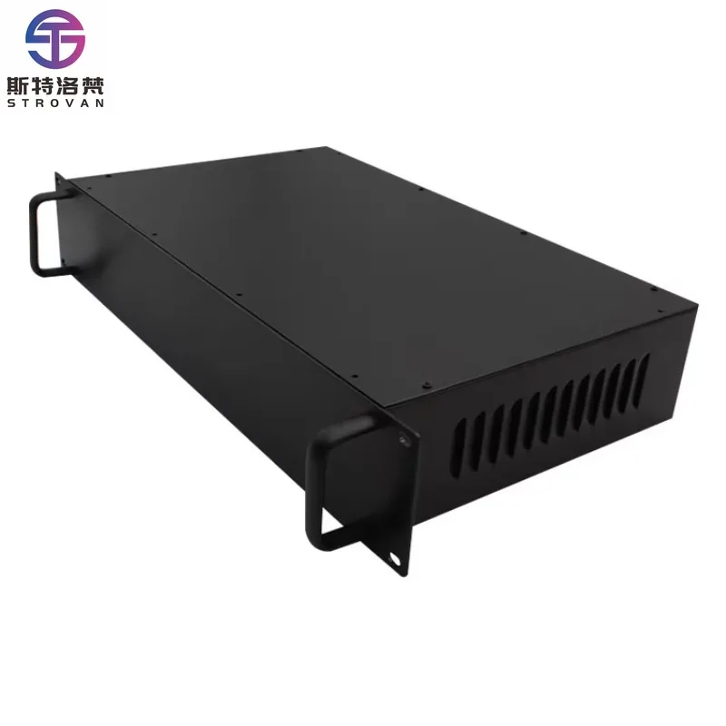 Sheet Metal Fabrication Desktop Pcb Audio Amplifier Chassis 19 Inch 1U 2U 3U 4U Rack Mount Server Case Enclosure
