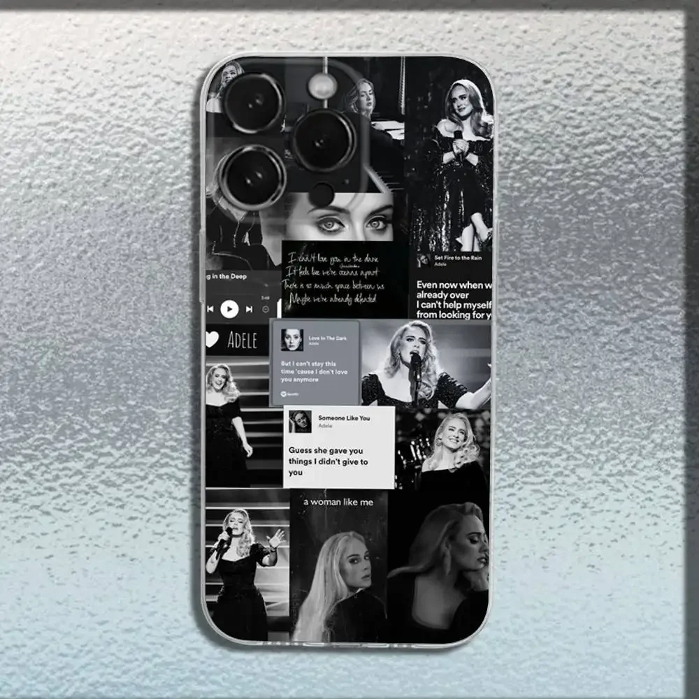 Singer A-Adele Phone Case For iPhone 17,16,15,14,13,12,Pro,Max,Plus,E,SE4,Air,Mini Transparent Cover - Detail 1