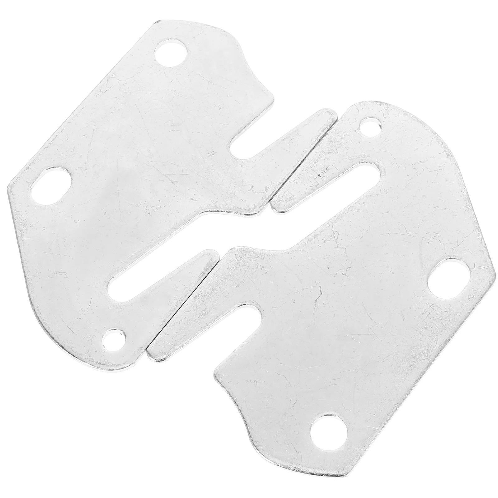 2 Pcs Furniture Connector Bed Rail Hinge Frame Hook Plate Bedstead Wood Bracket Fittings Iron Rails Headboard