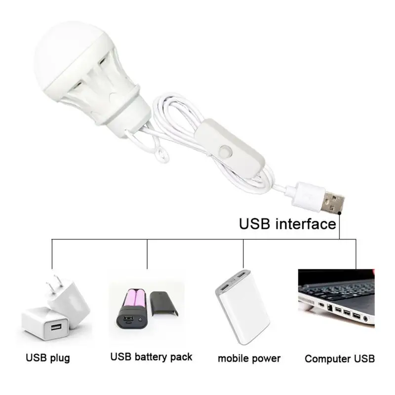 Светодиодные лампы для дома, 5 В, USB, фонари для кемпинга, лампы для крыльца, заднего двора, гаража, склада, грузовика, рыбалки и лодки