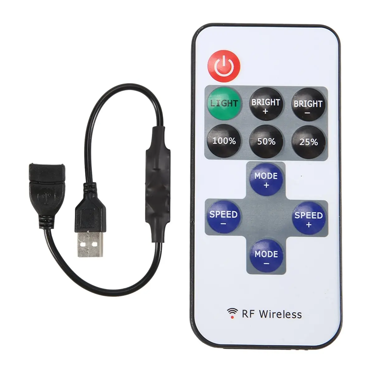 ✤11 Keys LED Strip Controller Mini Dimmer RF Remote 5V USB Interface Controller for 5050/2835 Single Color LED Strip