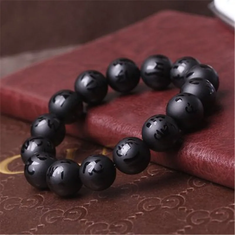 Matte Finish Six-Character Mantra Bracelet for Tourist Attractions and Street Stalls