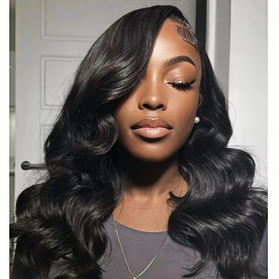 13x4 Body Wave Lace Front Wigs Human Hair Pre plucked With Baby Hair 200 Density Glueless 13X6 HD Lace Human Hair Wigs For Women image 2