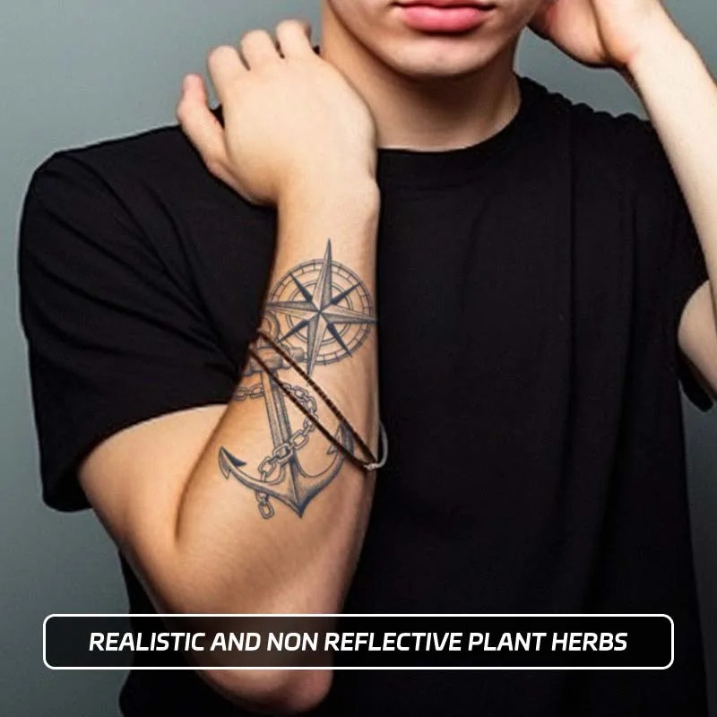 Durable waterproof one to two weeks carousel sea anchor pattern temporary tattoo stickers simulated fake tattoo arm