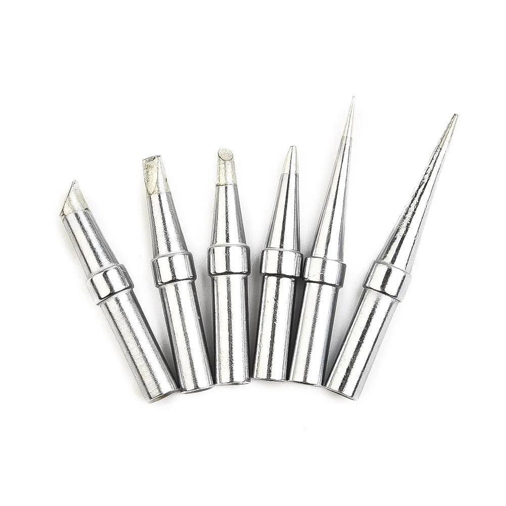 Supplies Soldering Iron Tips Welding Metalworking Oxygen-free copper Replacement Screwdriver Silver Single Flat