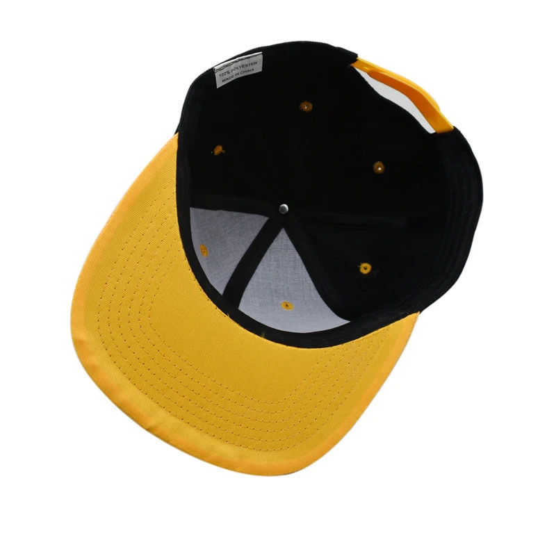 Custom Logo Adjustable Two Tone Hip Hop Snapback Cap Flat Brim Blank Baseball Hat Unisex Sun Visor