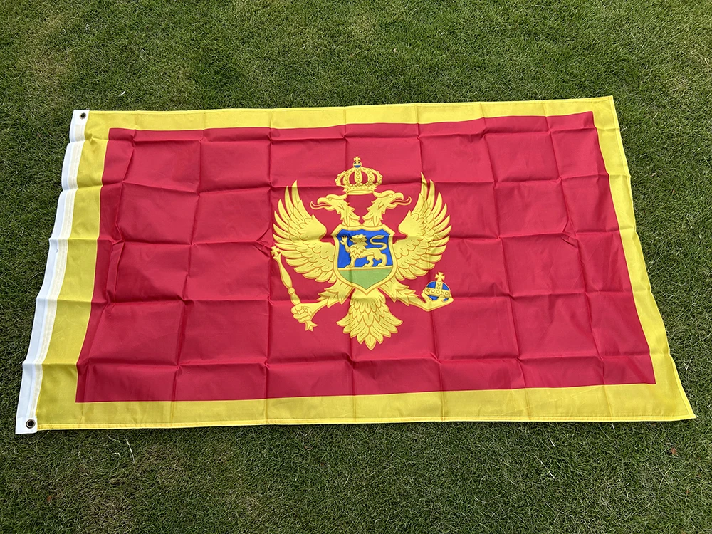 SKY FLAG Montenegro flag 3x5fts 90 x 150cm Flag of Montenegro Polyester Printed hanging Banner for home decoration