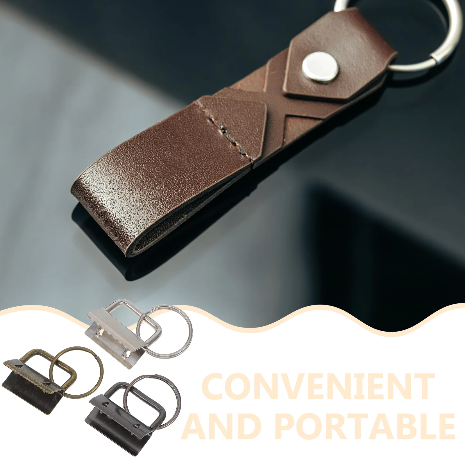 150 قطعة مشبك ذيل سلسلة مفاتيح معدنية فوب مجموعة أدوات مقاومة للصدأ مدمجة خفيفة الوزن تصميم متعدد الاستخدامات أحزمة مناسبة حقائب اليد