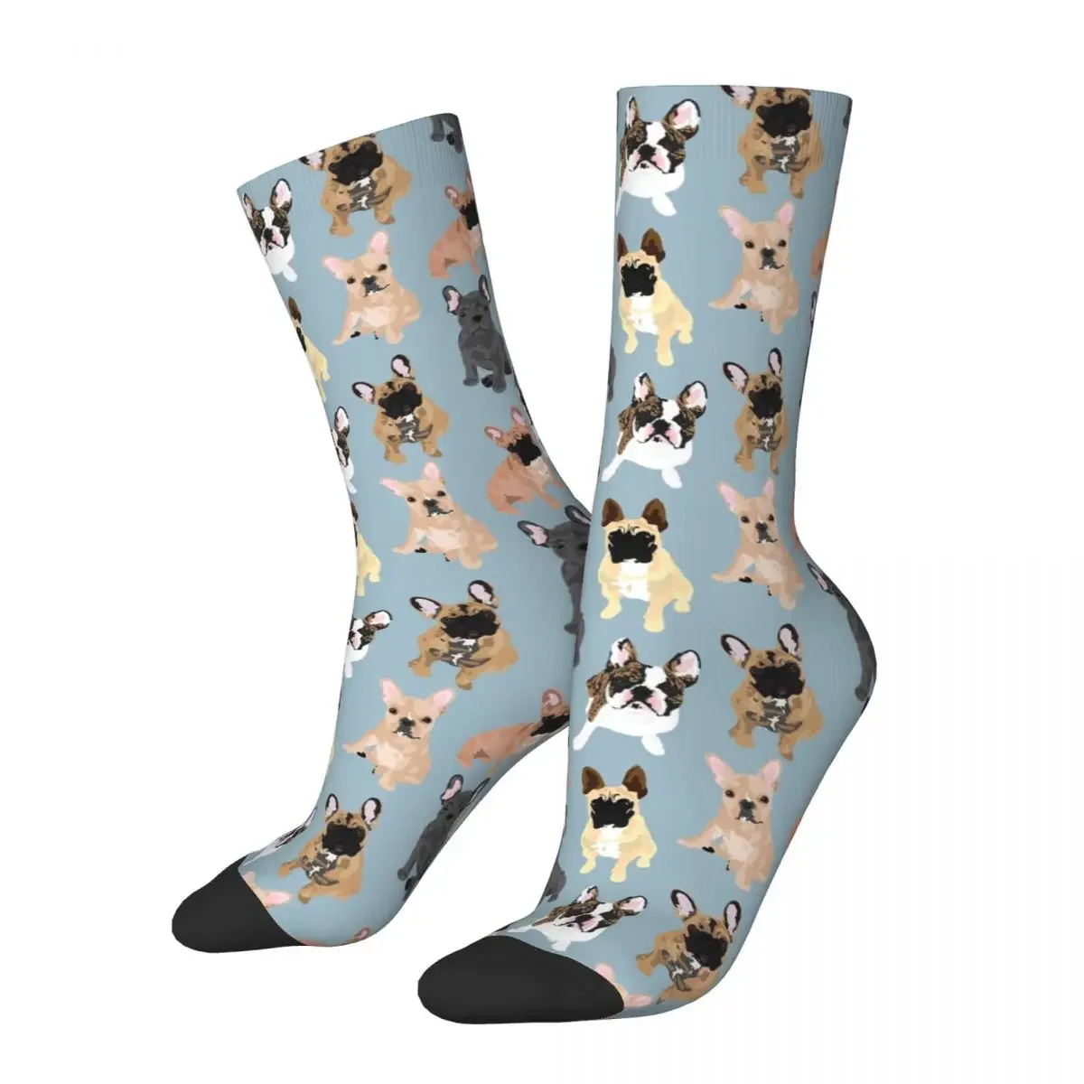 Happy Funny Men Socks Casual French Bulldogs Sock Love Puppy Animal Pet Women's Stockings Spring Summer Autumn Winter