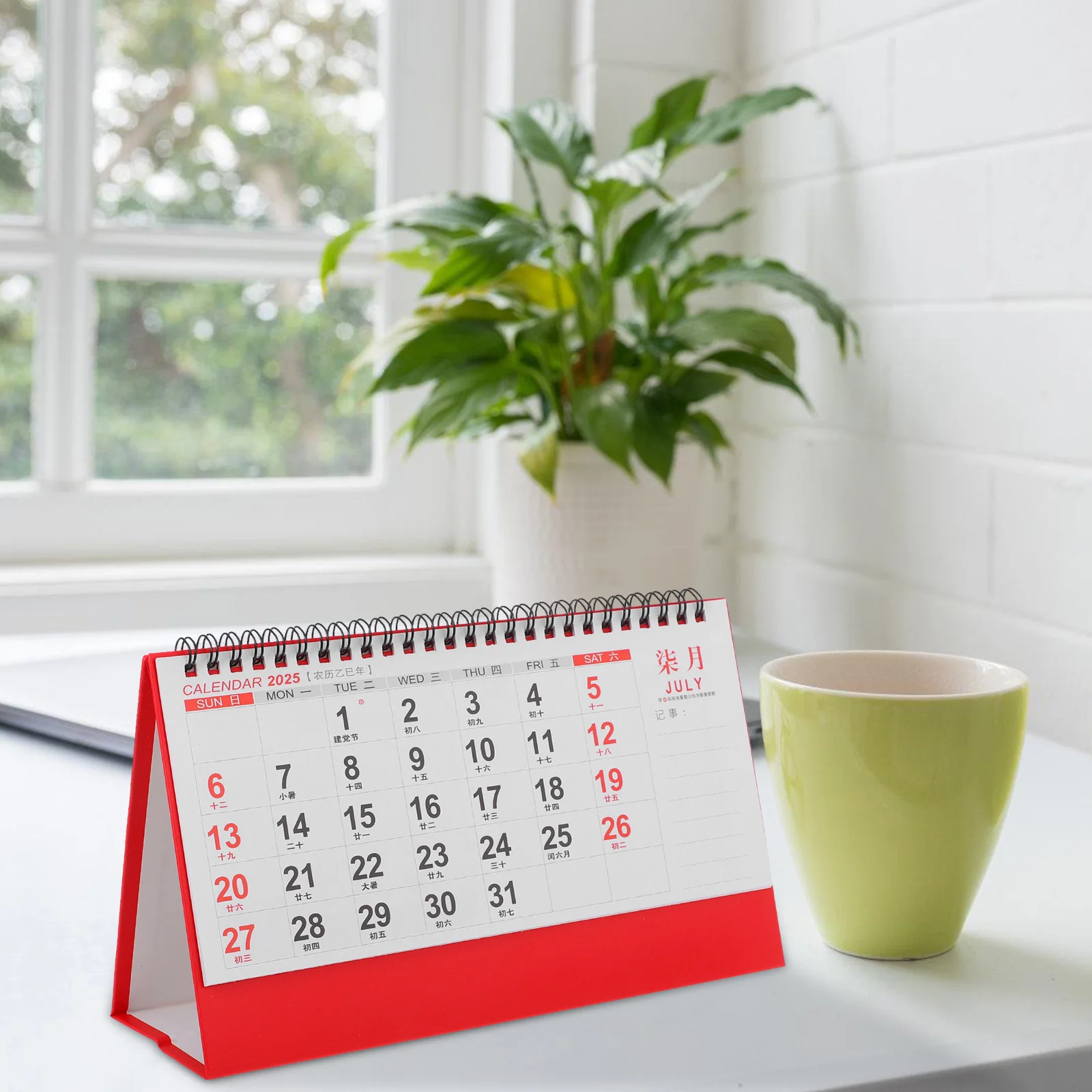 2025 Chinese Lunar Year Desk Calendar Yearly Planner Traditional Design Monthly Schedule Elegant Decorative Gift