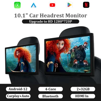 Reproductor Multimedia para Asiento Trasero, Android 12, Monitor de Reposacabezas de Coche de 10.1 Pulgadas, Reproductor MP5, Mirror Link, Aplicación Android, Sistema de Entretenimiento Multimedia 1