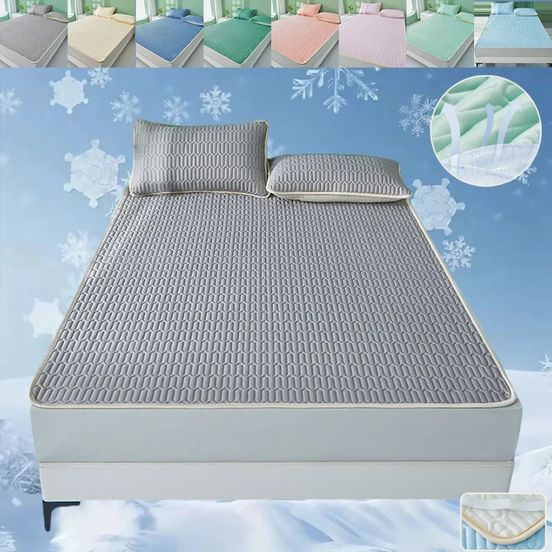 

1PC Latex Summer Mat Breathable Folding Cool Mat Dust Mat Air-conditioning Mattress Comfortable Pad Protector for Bedding 매트리스
