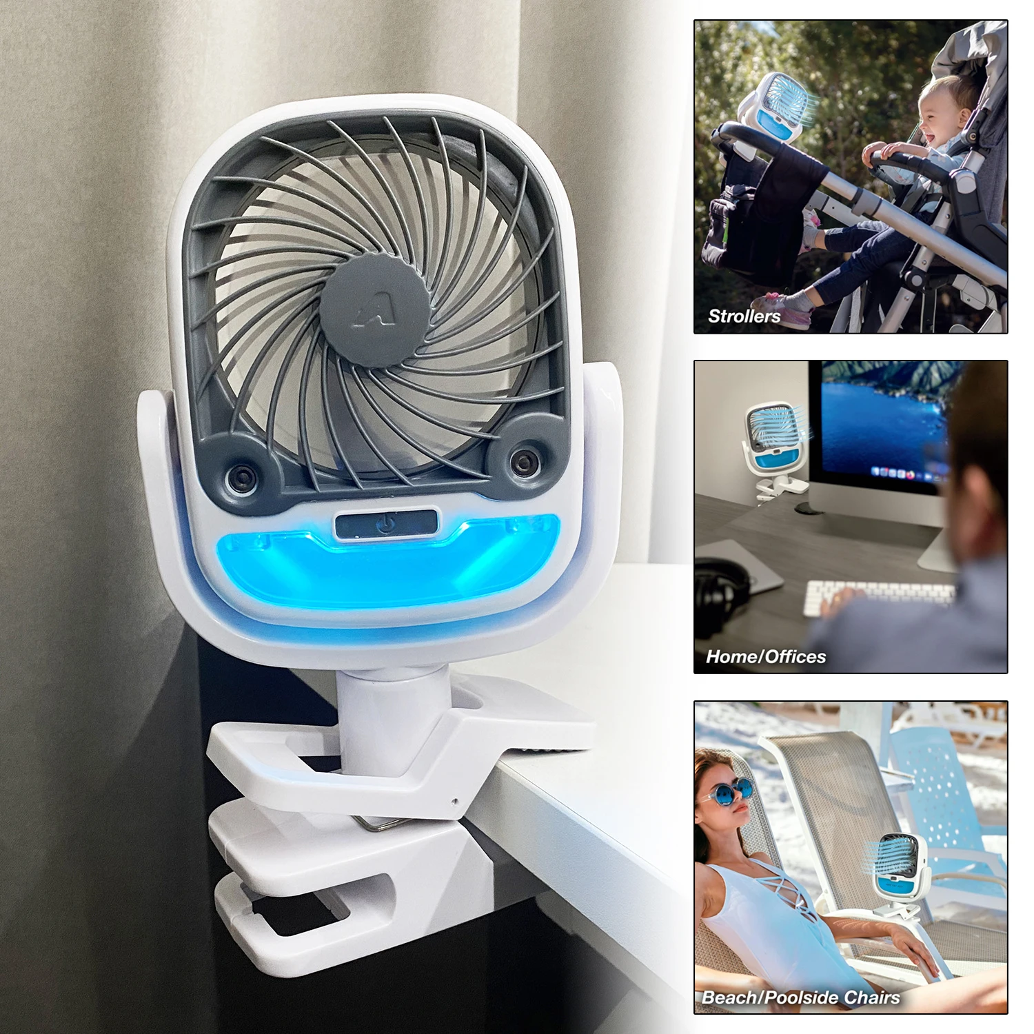 USB 충전식 모델 걸이식 목 선풍기, 전기 콜드 스프레이 에어컨 선풍기, 여름 쿨러 신 클립, 데스크탑 선풍기, 1-4 개 