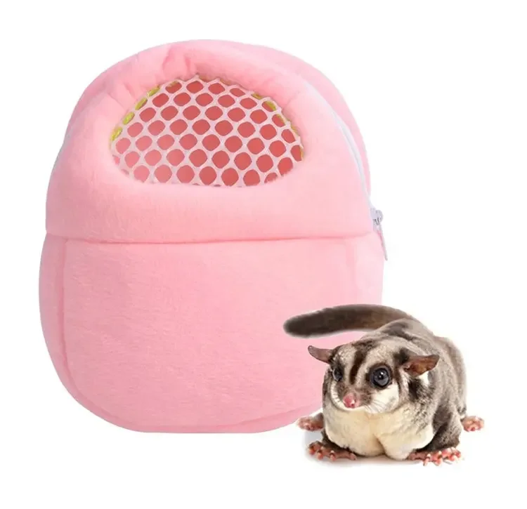 

Small Pet Carrier Breathable Cotton Nest Chinchillas Squirrel Go Out Backpack Small Pet Sleeping Bag Warm Hamster Carry Bag